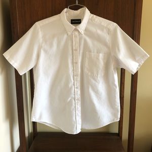 SOLD • boxy white button up shirt